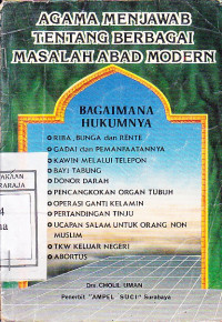 Image of Agama Menjawab Tentang Berbagai Masalah Abad Modern