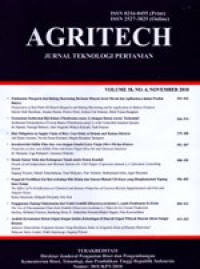 Image of Agritech : Jurnal Teknologi Pertanian