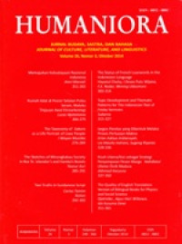 Image of Humaniora: Jurnal Budaya, Sastra, dan Bahasa