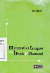 Image of Matematika Terapan Untuk Bisnis dan Ekonomi