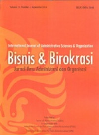 Image of International Journal of Administrative Sciences & Organization: Bisnis & Birokrasi