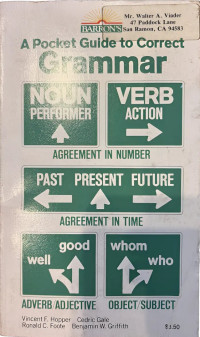 Image of Barron's A Pocket Guide to Correct Grammar