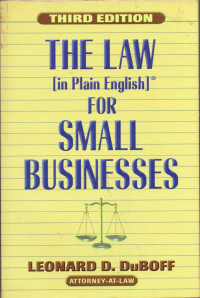 Image of The Law [in Plain English] for Small Businesses Third Edition