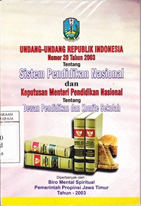 Image of Undang Undang Rep.Indonesia tentang Sistem Pendidikan Nasional